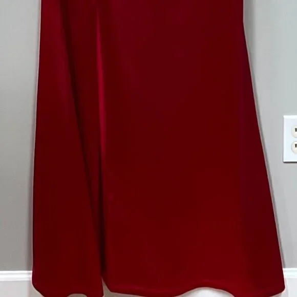 Lulu's Off to the Ball Red Satin Long Sleeve Maxi Dress Size XL - Picture 6 of 9
